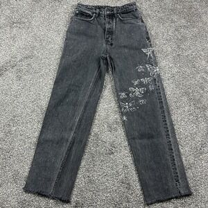 Ksubi Brooklyn Jean Phantom Black Denim Womens 26‎ Distressed Relaxed Fit Pants